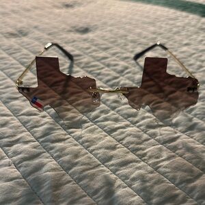 Vinyl Ranch Texas shaped Aviator sunGlasses lone star acl two step inn